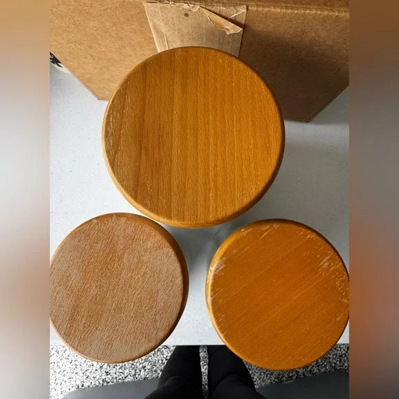 vintage Portmeirion Pomona ceramic canisters set of 3 - Picture 5 of 8